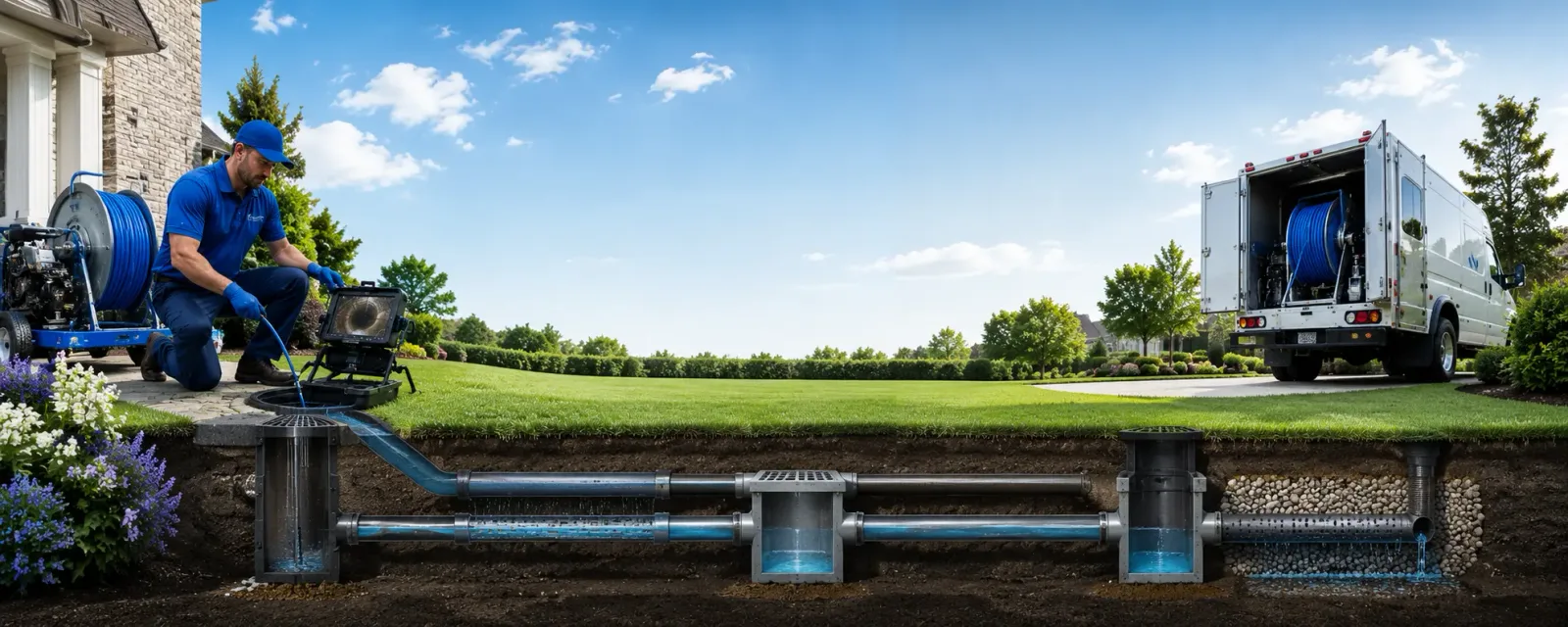 Outdoor drain cleaning information for Mellott, IN
